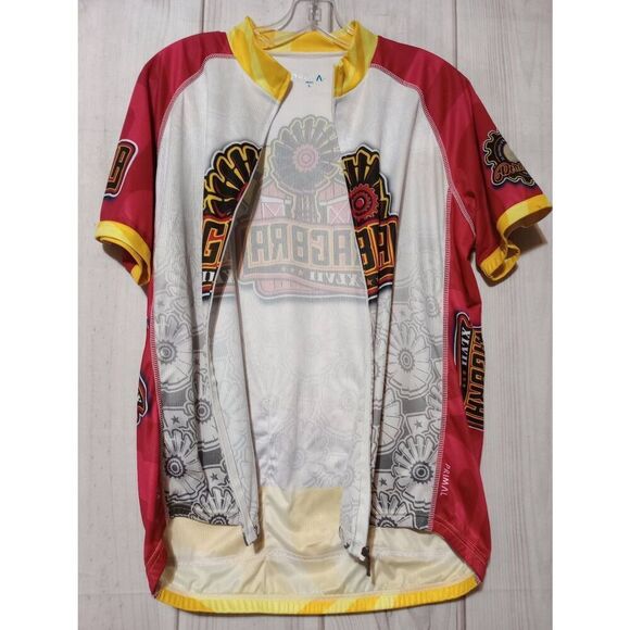 Primal Shirt Men's Large Cycle Jersey Pink White Short Sleeve - Picture 3 of 9